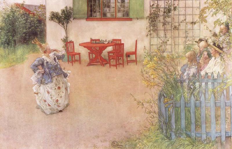 Carl Larsson Lisbeth Playing the Wicked Princess oil painting picture